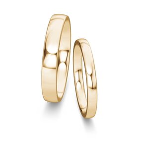 Trouwringen Modern/Romance in 18K geelgoud