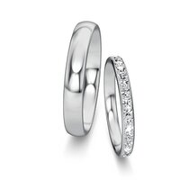 Trouwringen Classic/Eternal met diamant-pavé 0,46ct