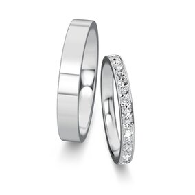 Trouwringen Infinity met diamant-pavé 0,46ct