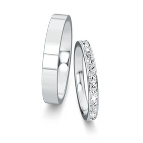 Trouwringen Infinity met diamant-pavé 0,46ct