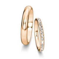 Trouwringen Delight/Heaven met diamant-pavé 0,46ct