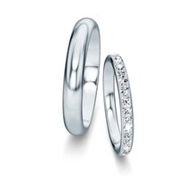 Trouwringen Delight/Heaven met diamant-pavé 0,46ct