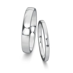 Trouwringen Modern/Romance in palladium