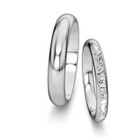 Trouwringen Delight/Heaven met diamant-pavé 0,24ct