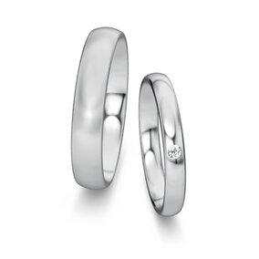 Trouwringen Classic/Eternal met diamant 0,03ct