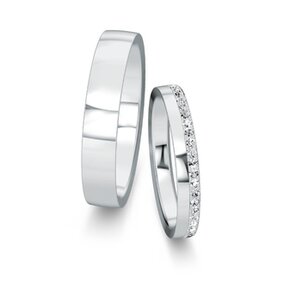 Trouwringen Desire met diamant-pavé 0,16ct