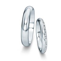 Trouwringen Delight/Heaven met diamant-pavé 0,17ct