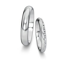 Trouwringen Delight/Heaven met diamant-pavé 0,17ct
