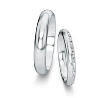 Trouwringen Delight/Heaven met diamant-pavé 0,17ct