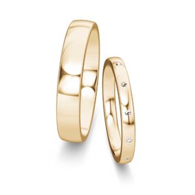 Trouwringen Modern/Romance met diamant 0,06ct