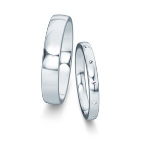 Trouwringen Modern/Romance met diamant 0,06ct