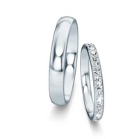 Trouwringen Classic/Eternal met diamant-pavé 0,46ct