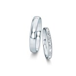 Trouwringen Classic/Eternal met diamant-pavé 0,46ct