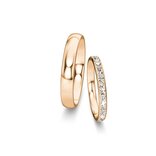 Trouwringen Classic/Eternal met diamant-pavé 0,46ct