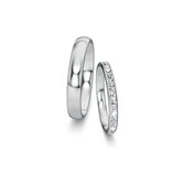 Trouwringen Classic/Eternal met diamant-pavé 0,46ct