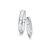 Trouwringen Classic/Eternal met diamant-pavé 0,46ct