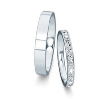 Trouwringen Infinity met diamant-pavé 0,46ct