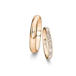 Trouwringen Heaven met diamant-Pavé 0,46ct