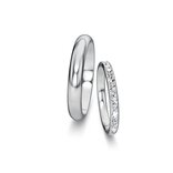 Trouwringen Delight/Heaven met diamant-pavé 0,46ct
