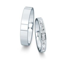 Trouwringen Infinity met diamant-pavé 0,22ct