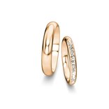 Trouwringen Heaven met diamant-Pavé 0,24ct