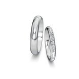 Trouwringen Heaven met diamant-Pavé 0,24ct