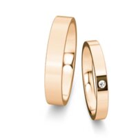 Trouwringen Infinity met diamant 0,03ct