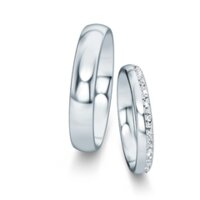 Trouwringen Classic/Eternal met diamant-pavé 0,16ct