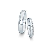Trouwringen Classic/Eternal met diamant-pavé 0,16ct