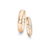 Trouwringen Classic/Eternal met diamant-pavé 0,16ct