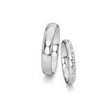 Trouwringen Classic/Eternal met diamant-pavé 0,16ct