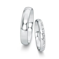 Trouwringen Classic/Eternal met diamant-pavé 0,16ct