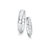 Trouwringen Classic/Eternal met diamant-pavé 0,16ct