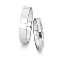 Trouwringen Infinity met diamant-pavé 0,165ct