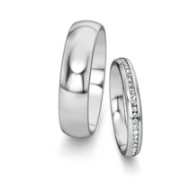 Trouwringen Classic/Eternal met diamanten 0,13ct