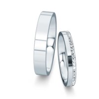 Trouwringen Infinity met diamant 0,06ct