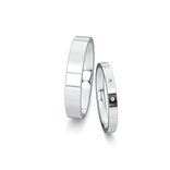 Trouwringen Infinity met diamant 0,06ct