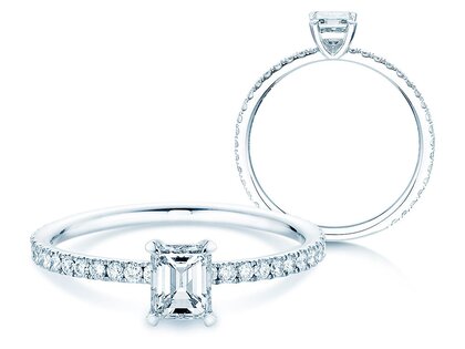 Verlovingsring Elaine in 14K witgoud met diamanten 0,86ct G/VS
