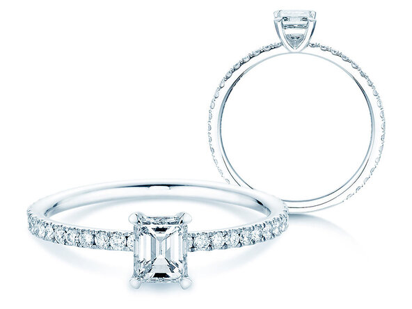 Verlovingsring Elaine in 14K witgoud met diamanten 0,86ct G/VS