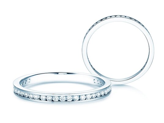 Verlovingsring Endless Love in 14K witgoud met diamanten 0,20ct G/SI