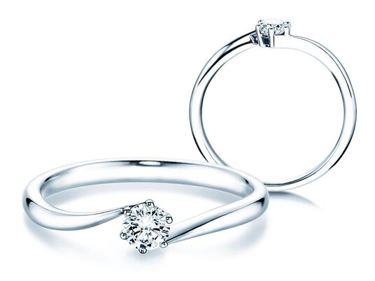 Verlovingsring Devotion in zilver 925/- met diamant 0,10ct G/SI