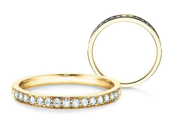 Verlovingsring Alliance-/Eternityring in 14K geelgoud met diamanten 0,30ct G/SI