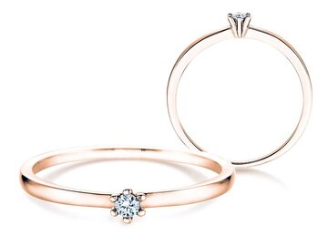 Verlovingsring Classic Petite in 14K witgoud met diamant 0,05ct G/SI