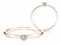 Verlovingsring Classic Petite in 14K roségoud met diamant 0,13ct G/SI
