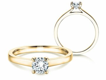 Verlovingsring Modern in 9K witgoud met diamant 0,50ct H/SI