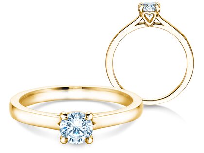 Verlovingsring Romance in 9K geelgoud met Lab-grown diamant 0,50ct E/VS