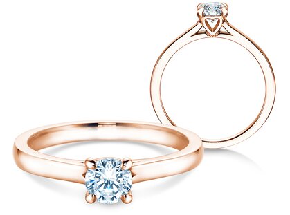 Verlovingsring Romance in 14K roségoud met diamant 0,50ct G/SI