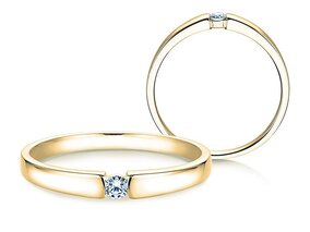 Verlovingsring Infinity Petite in 14K geelgoud met diamant 0,03ct G/SI