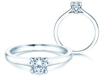 Verlovingsring Romance in 14K witgoud met diamant 0,50ct G/SI