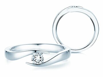 Verlovingsring Twist in zilver